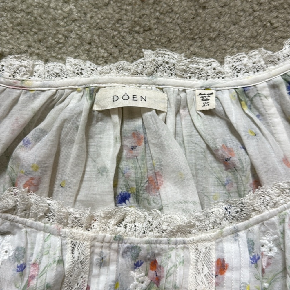 DOEN Frederica Top in Painted Bouquet XS - Picture 2 of 4
